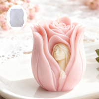 Neue Ideen Rosen-Göttin 3D Blumenporträt Silikon-Gel Aromatherapie-Kerzenform SX Modell Handgemachte Seife Gips-Ornament Großhandel