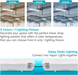 <span class=keywords><strong>Tube</strong></span> de lumière du jour à <span class=keywords><strong>LED</strong></span> IP65 étanche Tri-proof Light 2FT/4FT/5FT 20W/40W/50W 6000K SMD <span class=keywords><strong>pour</strong></span> l'éclairage de <span class=keywords><strong>garage</strong></span> d'atelier - Product Image 5