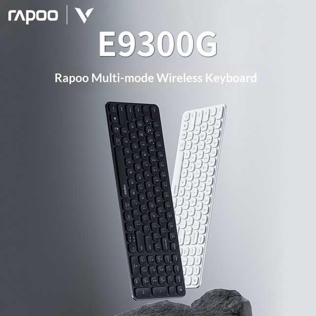 Rapoo E9300G 99 Key Multi Mode Wireless Keyboard Ultra Thin 3.9mm 12 Month Battery for PC Laptop Office