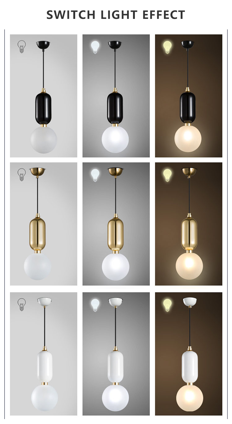 New Design Decoration Livingroom Kitchen Bedroom Hanging Glass G9 Pendant Light