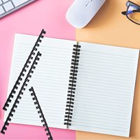 Peignes de reliure en PVC coloré à 21 anneaux, accessoires de reliure spirale en plastique pour cahiers, livres et projets de bricolage
