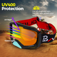 Lunettes de protection tout-terrain UV400 anti-buée avec sangle réglable et design tendance pour la conduite nocturne à faible visibilité