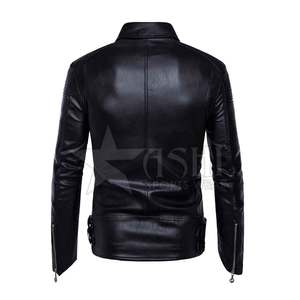 Best Selling Unique Design <b>Slim</b> <b>Fit</b> Stylish Winter Fashion Leather <b>Jacket</b> for Men Manufactured with High Street Style - Product Image 3