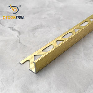 DECORTRIM L-Shaped 12mm Escovado Matt Ouro Alumínio Telha Afiação Guarnição Metal Canto Decorativo Faixa Liga Telha Acessórios - Product Image 2