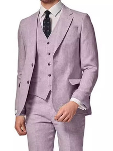 Trajes de <span class=keywords><strong>Hombre</strong></span>, Esmoquin Ajustado de 3 Piezas, Trajes de Novio <span class=keywords><strong>para</strong></span> Boda, Blazer, Trajes de 3 Piezas, Vestido de Poliéster, Traje de Novio - Product Image 3