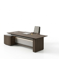 Bureau de direction ergonomique convertible en forme de L moderne, panneau MDF écologique, résistant aux rayures, résistant à l'eau, multifonction