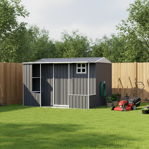 EG0909-H180 Abri de jardin préfabriqué à <span class=keywords><strong>prix</strong></span> d'usine, bâtiment de stockage extérieur en métal avec étagères - Product Image 4