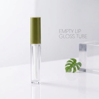 Emballage vide pour rouge à lèvres de 4,1 ml, logo personnalisé, tube en plastique pour gloss à lèvres avec pinceau, tube cosmétique vide