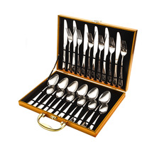 DINGYONG OEM/ODM Bestseller Amazons Hit 1010 Ensemble de couverts en acier inoxydable écologique 24 pièces, couteau, fourchette et cuillère de style occidental