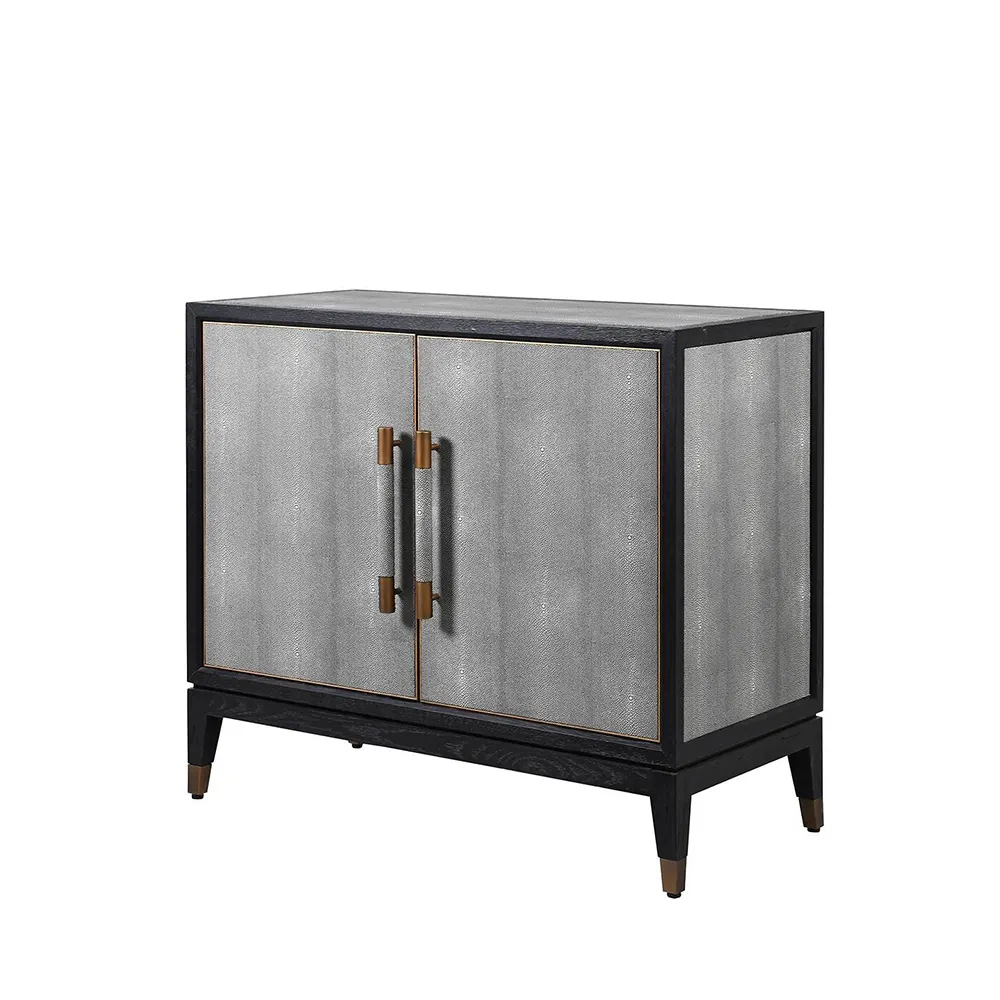 Mobile di lusso classico di fascia alta a 2 ante armadio da cucina in legno massello di alta qualità con design laterale