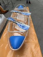 2024 nouveauté préférée Kayak transparent en gros PC cristal bateaux à rames conception de verre transparent en vente