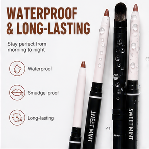 Matte Long Lasting Double Ended Mineral Lip Liner Gloss with Lip Brush for Party Makeup <b>Custom</b> Logo Pigmented - Product Image 5