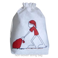 Sac à provisions promotionnel logo imprimé personnalisé sac à dos à cordon sac à cordon/sac à dos non tissé