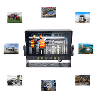 Moniteur de voiture LCD 7 pouces certifié CE/FCC, étanche IP67, avec carte SD - Écran HD antistatique 2CH CVBS 9-36V pour camions/bus