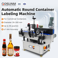 Machine d'étiquetage automatique de bouteilles rondes pour l'emballage des boissons, des aliments et des cosmétiques