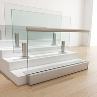 HDSAFE HD-L006 Bodenmontierte U-Kanal-Klemme Rahmenloses Glasgeländer Aluminium-Balustrade für Balkon mit Modernem Design