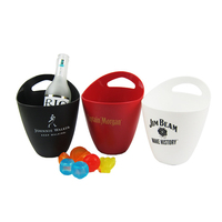 Ember Es Plastik Anti Pecah 3L dengan Logo Custom, Bebas BPA, Dapat Digunakan Kembali, Pendingin Anggur & Sampanye dengan Pegangan
