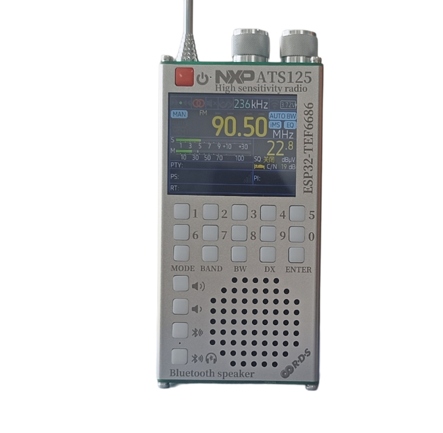 ATS125 Enhanced FM Radio - High Sensitivity Multifunctional Blue tooth Radio with TEF6686 Chip
