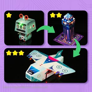 Ept noveltier trò chơi đồ chơi Montessori chiếu sáng tương lai đô thị ma thuật Bảng giấy mạch tự làm đồ chơi cho trẻ em - Product Image 3