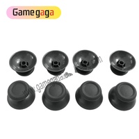 Manette de jeu en plastique noire en gros avec capteur analogique, capuchon de joystick en forme de champignon et poignée de maintien pour manette