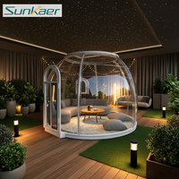 Dôme bulle géodésique transparent en polycarbonate pour l'extérieur, idéal pour hôtels et chambres, vente chaude, provenance Chine