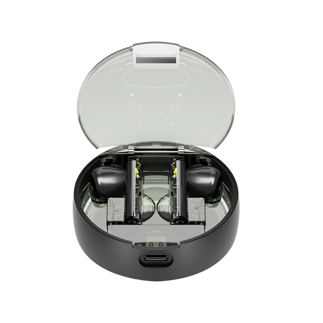 Crystal Transparent Wireless Tws Metal Earbuds Black Transparent TWS Wireless Auriculares Transparentes Earphone Earbuds Glasses