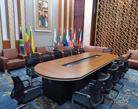 Table de conférence en forme de bateau personnalisée en usine en Chine, mobilier de bureau, bureau de conférence, table de réunion pour salle de conseil