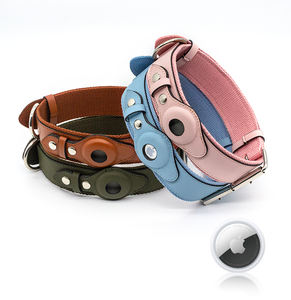 Collares de Lujo Personalizados para Mascotas de Cuero PU al por Mayor con Cincha y Compatibilidad con AirTag de Doble Capa Accesorios para Paseos al Aire Libre - Product Image 5