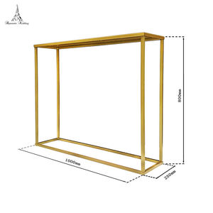 Gold Metal Wedding Flower Stand 100cm Large <b>Table</b> Centerpiece Iron Floral Frame for Main <b>Table</b> Decor Event <b>Party</b> Ready to Ship - Product Image 1