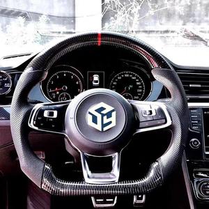 Volant en fibre de carbone pour Volkswagen VW <span class=keywords><strong>Golf</strong></span> MK7 7.5 GTI GTD <span class=keywords><strong>GTE</strong></span> R 2013-2020 Volant Polo GTI Tiguan Passat DSG - Product Image 2