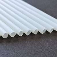 Pailles en acide polylactique biodégradables de 6 mm de diamètre pour un usage unique dans l'eau, les boissons, le café, les jus, les fêtes et les bars.