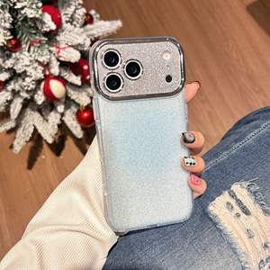 Coque pour iPhone 17 Pro Max, simple et haut de gamme, en gelée de couleur unie avec paillettes, protection intégrale, antichoc - Product Image 4