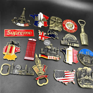 Magnete per Frigorifero con Apribottiglie, Design Retrò Creativo Tridimensionale, Souvenir di Francia, Germania, Stati Uniti, Brasile, Italia e Shanghai - Product Image 2