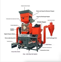 Décortiqueuse de riz DAWN AGRO 100-200 kg, machine à décortiquer le riz automatique avec séparateur de pierres et tamis vibrant pour usine de riz