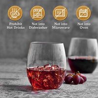 Verres à vin rouge jetables transfrontaliers 12oz en plastique PET transparents en forme d'œuf pour les fêtes
