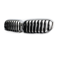 Calandre avant simple ligne Auto calandre Chrome noir voiture avant rein maille grilles pour Bmw série 5 G30 G38 2020