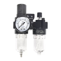 Séparateur d'huile et d'eau pour outils pneumatiques Airtac AFC2000C1 avec filtre à air et fonction de régulation de pression G1/4 AFC2000