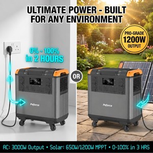 Centrale Électrique <span class=keywords><strong>Portable</strong></span> OEM 3000W 5376Wh LiFePO4, Système de Stockage d'Énergie Mobile, Générateur Solaire, Alimentation de Secours pour Toute la Maison, UPS UL - Product Image 3