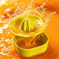 Presse-agrumes manuel 2-en-1 en PP de qualité alimentaire avec bol détachable pour citron, orange, pamplemousse – Réutilisable