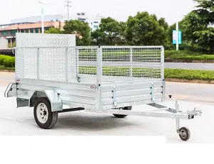 2016 热门 1 热卖!!!7x4 英尺热浸镀锌铝坡道笼盒拖车