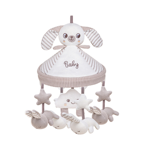 Jouet musical rotatif suspendu pour berceau de bébé, avec <span class=keywords><strong>parapluie</strong></span> en peluche électrique mignon et clochette musicale - Product Image 1