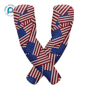 Puro custoze USA Flag compressione sport bracciolo protezione UV corsa braccioli maniche bracciolo basket maniche