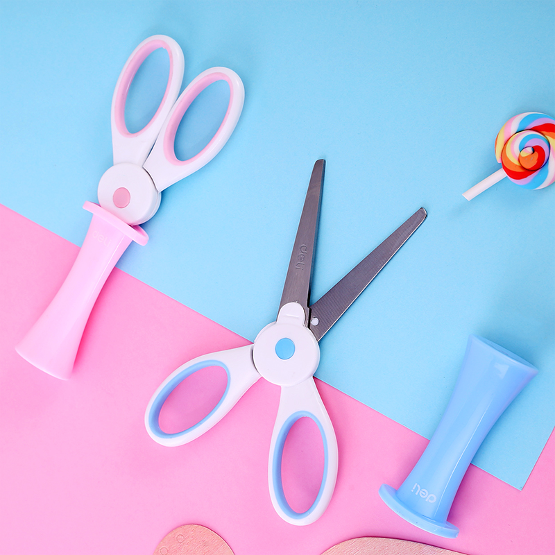 Forbici Bimbi Capybara - Punta Arrotondata, Manico Antiscivolo, Destre E Mancine - Per Scrapbooking E Scuola