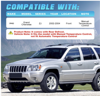 Module de commande de climatisation HVAC A/C 599-226 avec dégivreur arrière pour Jeep Grand Cherokee ZJ 2002-2004, contrôle de température manuel