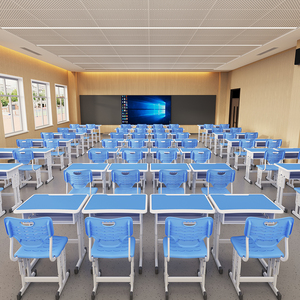 Chiều Cao Có Thể Điều Chỉnh Nghiên Cứu Bảng Và Ghế Đặt Cho Trẻ Em Bằng Gỗ Nội Thất Trường Học Sinh Viên Bàn Và Ghế Đặt Cho Lớp Học - Product Image 2