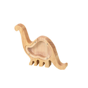 Spendere salvadanaio in legno grande legno trasparente in plastica simpatici dinosauri salvadanaio chiaro risparmio di denaro per i bambini - Product Image 4
