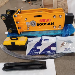 Casse-roche hydraulique SOOSAN SB30 de type supérieur avec garantie d'un mois, pièces de rechange adaptées, flexibles, burin, boîte à outils, cylindre NITROGENE - Product Image 1