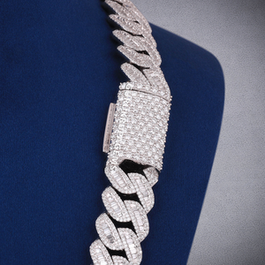 Collar de Cadena Cubana de Plata 925 con Diamantes Baguette VVS Personalizados de 18 mm, Estilo Hip Hop, Joyería Fina para Hombre, Regalo de Boda - Product Image 3