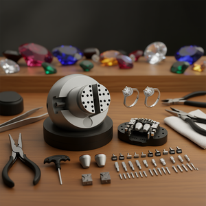 Morsa a sfera D0100HACIQY per incisione e incastonatura, 3,93 pollici, in metallo, rotazione a 360 gradi, per incisione di gioielli fai da te - Product Image 2