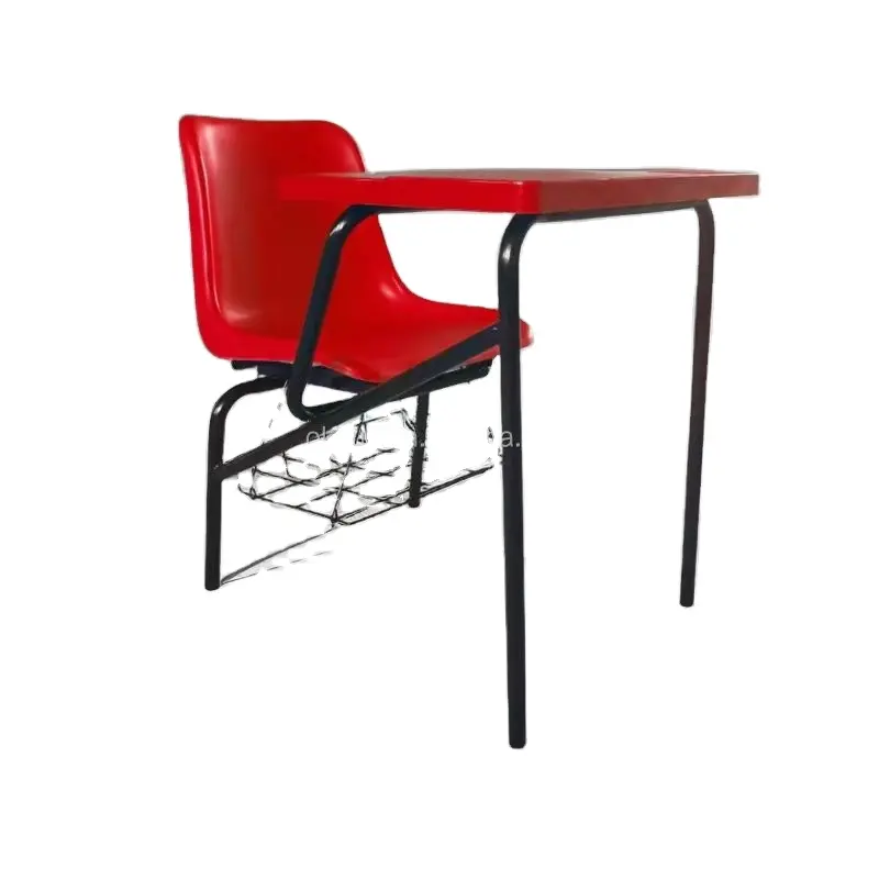 Toptan Modern okul mobilyaları sınıf öğrenci sırası ve sandalye üreticisi tek plastik Metal rahat masa seti